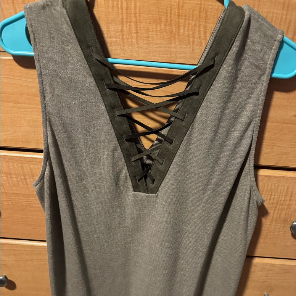 Democracy Olive Tank Top